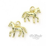 Подвеска Маленькая Лошадка 16х13 мм позолота - маленькое фото 1