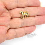 Подвеска Маленькая Лошадка 16х13 мм позолота - уменьшенное изображение 3