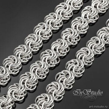 Цепь декоративная ажурная LAEN 10 мм родий - фото изображение товара, artikul: 113631
