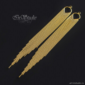 Подвеска длинная для серег Цепочки 110 мм позолота - фото изображение товара, artikul: 113924