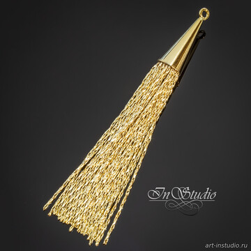 Подвеска кисточка для серег 65 мм цепочки позолота - фото изображение товара, artikul: 113966