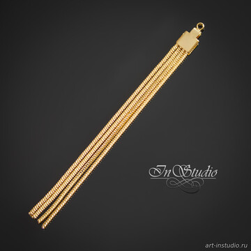 Подвеска кисточка для сережек 65 мм четыре цепочки позолота - фото изображение товара, artikul: 113975