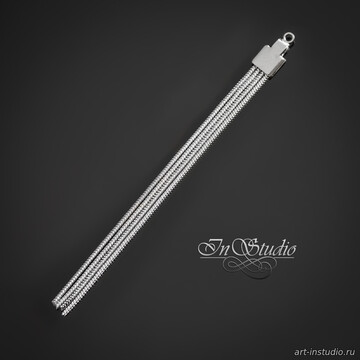 Подвеска кисточка для сережек 65 мм четыре цепочки родий - фото изображение товара, artikul: 113972