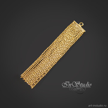 Подвеска кисточка для сережек 45 мм цепочки позолоченное покрытие - фото изображение товара, artikul: 113987