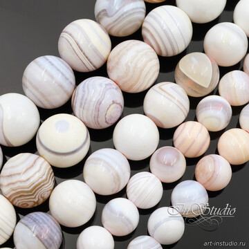 Агат Ботсвана светлый натуральный 8 10 12 мм бусины шарики - фото изображение товара, artikul: 114032