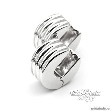 Швензы конго Тойво 17х8,6 мм родиевое покрытие - фото изображение товара, artikul: 114035